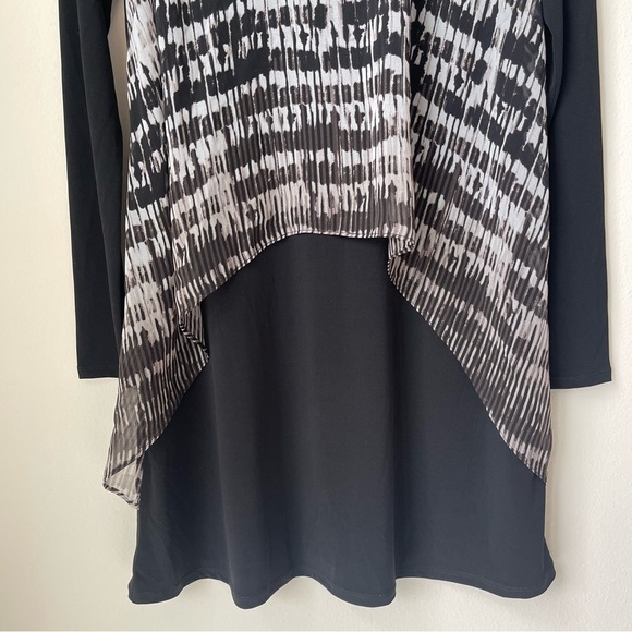 BCBG Ruffle Dress Tunic Long Sleeve Top - Picture 4 of 10